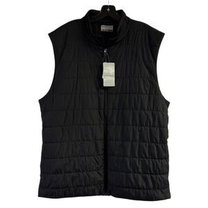 NWT Men’s PGA Tour Black Full Zip Golf Vest Size XXL